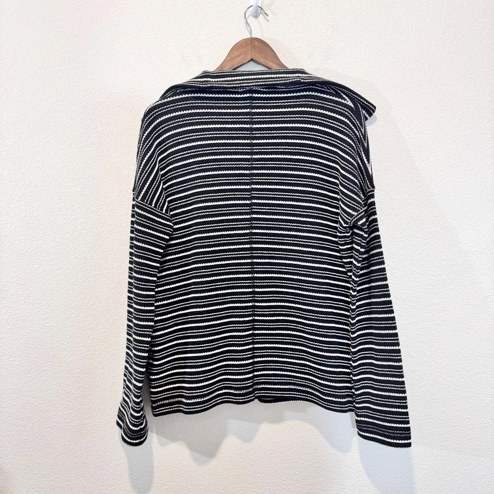 Lilla P Striped Knit Blazer L NWT Nautical Breton Jacket - Picture 11 of 12